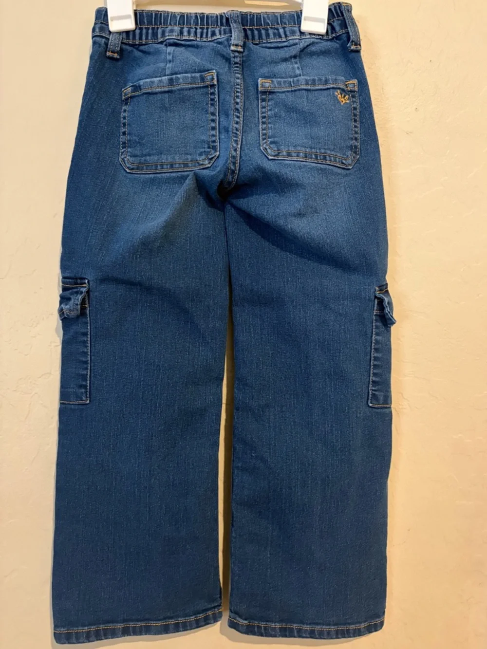 JUSTICE Girls Cargo Wide Leg Jeans w/ Belt- Size 7 - Picture 4 of 6